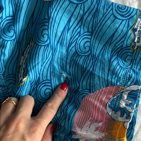 Sierra Nevada Brewing Co Blue Tropical Print Men's Shirt - Picture 4 of 5